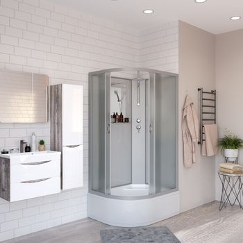 Душевая кабина Niagara Classic NG-2310-14RBKT (120х80х210) высокий поддон(40см),стекло матовое,4 мес — фото 1, Душевые кабины