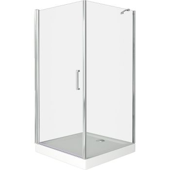 Душевой уголок Good Door Pandora CR-80-C-CH 80х80 профиль Хром стекло прозрачное — фото 1, Квадратные душевые уголки