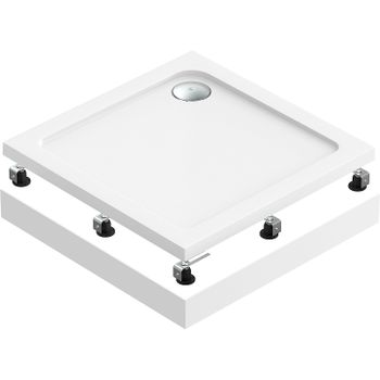 Акриловый поддон для душа Bas Форум 80х80 ПН00048 Белый — фото 1, Акриловые душевые поддоны