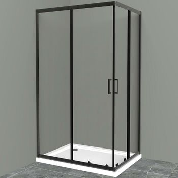 Товар: Душевой уголок BelBagno Uno 120х100 UNO-195-AH-2-120/100-C-NERO профиль Черный матовый стекло прозра - фото 1 Душевой уголок BelBagno Uno 120х100 UNO-195-AH-2-120/100-C-NERO профиль Черный матовый стекло прозра — фото 1, Прямоугольные душевые уголки