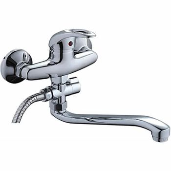 Смеситель для ванны Ledeme H02-B 2102-ВL универсальный Хром — фото 1, Смеситель для ванны