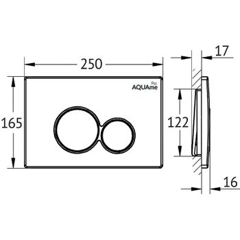 Клавиша смыва AQUAme AQM4101W Белая — фото 2, Кнопки смыва