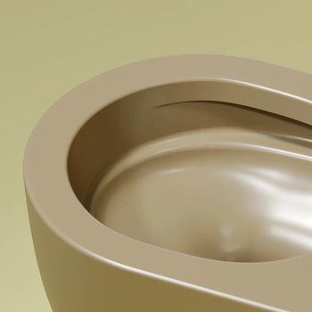 Унитаз Ceramicanova Modena Rimless CN6063MC подвесной Капучино матовый с сиденьем Микролифт — фото 12, Подвесные унитазы