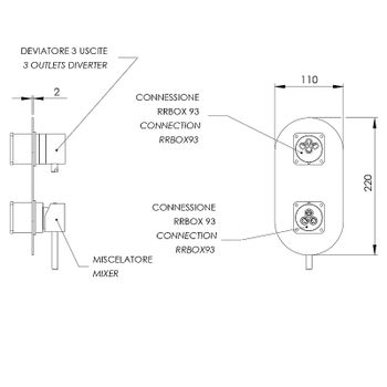 Смеситель для душа Remer X-Style X93KBRL Медь — фото 2, Смеситель для душа
