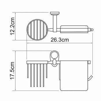 Аксесс Main K-9259 Держатель туалетной бумаги и освежителя, (блистер), хром, WasserKRAFT — фото 4, Комплектующие для туалета