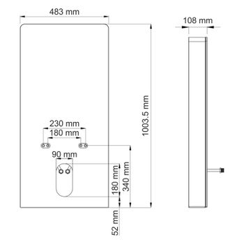 Naab 86BDT.050.BL Пристенный модуль системы инсталляции для биде — фото 3, Инсталляции для биде