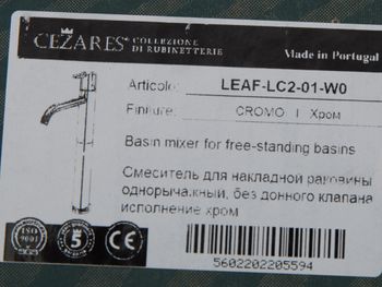 Смеситель для раковины CEZARES LEAF-LC2-01-W0 — фото 8, Смесители для раковины