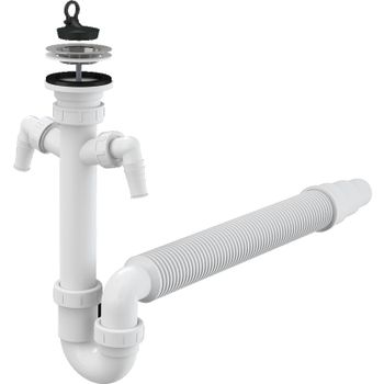 Сифон для кухонной мойки Alcaplast A840-DN50/40 Белый — фото 1, Сифоны для кухонной мойки