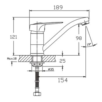 Смеситель для раковины Haiba HB4537-2 Хром — фото 2, Смесители для раковины