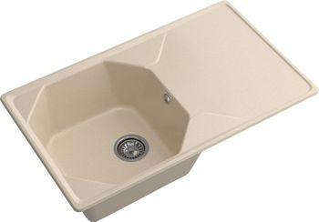 GRANFEST Мойка UNIQUE 840L 1-чаша+крыло 840*500мм кашемир арт.GF- — фото 1, Кухонные мойки