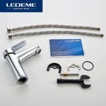 Смеситель для раковины Ledeme H51 1051L Хром — фото 6, Смесители для раковины