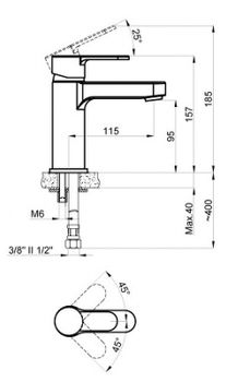 Смеситель для раковины Azario Tevis AZ-15494501 Хром — фото 2, Смесители для раковины