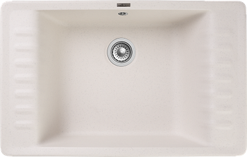 GRANFEST Мойка QUARZ 71 1-чаша+крыло 760*480мм белый арт.GF-ZW- — фото 1, Кухонные мойки