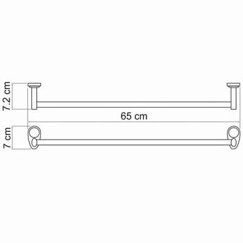 Main K-9230 Штанга для полотенец — фото 4, Полотенцедержатели