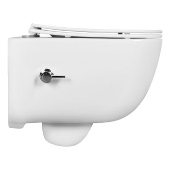 Унитаз подвесной с функцией биде безободковый фарфоровый AQUATEK ДИВА AQ2012B-00 510*350*360 мм, гор — фото 11, Подвесные унитазы