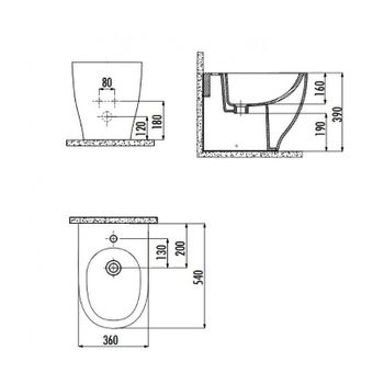 Биде Creavit Mare MA500-00CB00E-0000 Белое — фото 2, Биде напольные