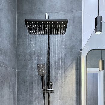 Верхний душ Bond Cube B03-9988 Черный матовый — фото 8, Верхние души