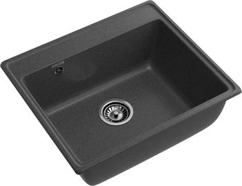 Товар: GRANFEST Мойка VERTEX 580 1-чаша 580*500мм графит арт.GF- - фото 1 GRANFEST Мойка VERTEX 580 1-чаша 580*500мм графит арт.GF- — фото 1, Кухонные мойки