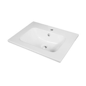 Тумба GIO, 60 см, подвесная, 2 ящика, белый глянец — фото 8, Тумбы под раковину