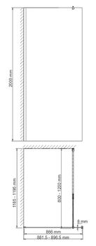 Rossel 28W39 Душевая перегородка — фото 4, Душевые перегородки
