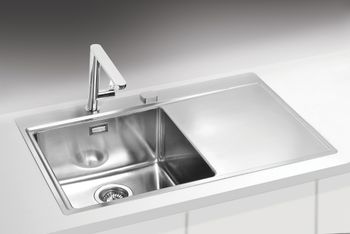 Мойка для кухни PURE 40L KMB-90 790X525 левая в компл. с сифоном 1127252, — фото 3, Кухонные мойки