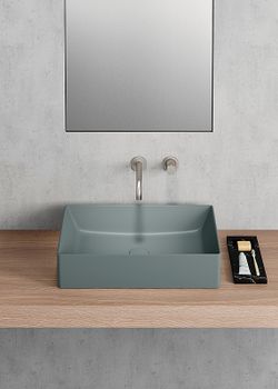 Раковина-чаша GSI Kube X 60 945304 Agave opaco — фото 3, Раковины накладные