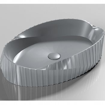 Раковина-чаша CeramaLux 60 78750MPG Серая матовая — фото 1, Раковины накладные