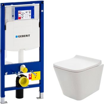 Комплект унитаза AQUAme AQM2004 с инсталляцией Geberit Duofix Sigma UP320 111.300.00.5 с сиденьем Ми — фото 1, Комплекты унитаз + инсталляция