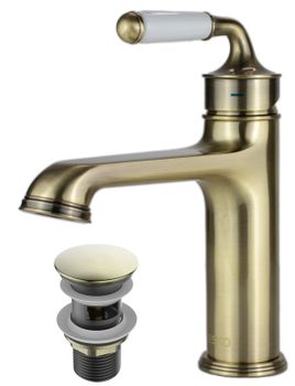 Смеситель для раковины ESKO Prague PG 26 Бронза Сатин — фото 2, Смесители для раковины