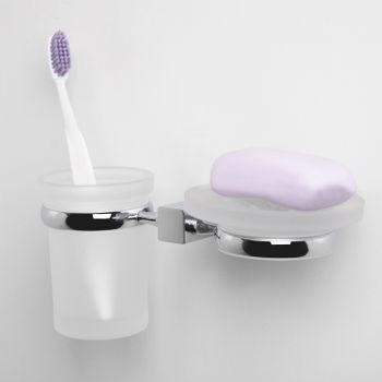 Lippe K-6526 Держатель стакана и мыльницы — фото 2, Аксессуары для раковины