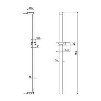 Душевая штанга Iddis Slide SLI70BLi17 Черная матовая — фото 2, Штанги для душа