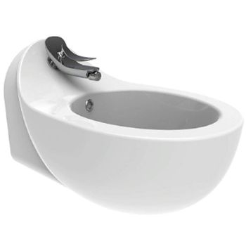 Биде Creavit Foglia FG510-00CB00E-0000 подвесное Белое — фото 1, Биде подвесные