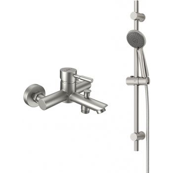 Смеситель для ванны Dorff Logic New D0103030SS Нержавеющая сталь — фото 1, Смеситель для ванны