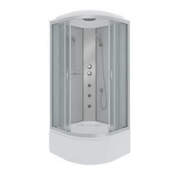 Душевая кабина Niagara Classic NG-2308-14G (90х90х215) высокий поддон(40см),стекло матовое,4 места — фото 1, Душевые кабины