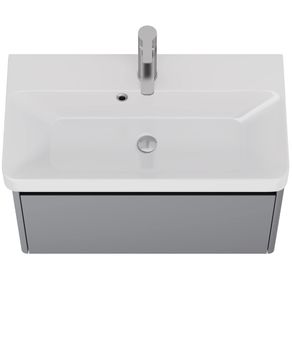 Тумба Luxury, 70 см, подвесная, 1 ящик, серый базальт — фото 8, Тумбы под раковину