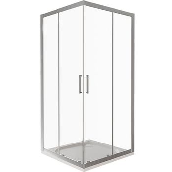 Душевой уголок Good Door Latte CR-100-C-WE 100x100 профиль Белый стекло прозрачное — фото 2, Квадратные душевые уголки