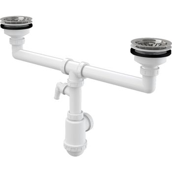 Сифон для кухонной мойки Alcaplast A453P Белый — фото 1, Сифоны для кухонной мойки