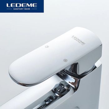 Смеситель для раковины Ledeme H54 1254L с гигиеническим душем Хром — фото 5, Смесители для раковины