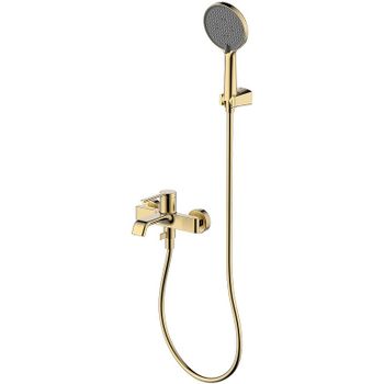 Смеситель для ванны AQUAme Asti AQM6412BG Шлифованное золото — фото 1, Смеситель для ванны