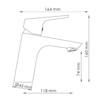 Lippe 4503 Смеситель для умывальника — фото 11, Смесители для раковины