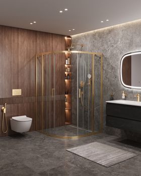 Душевой уголок CEZARES MOLVENO-R-22-100+20-C-BORO-IV — фото 2, Душевые уголки