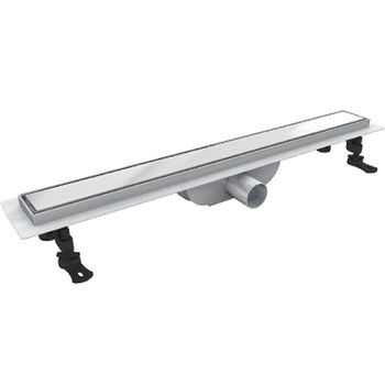 Душевой лоток Drain Leo-41-60 прямой 600 хром Ø 40 мм на ножках, с переходником 40/50 — фото 3, Душевые лотки