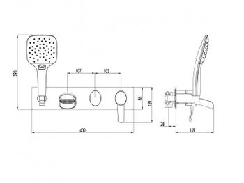 Смеситель для ванны Lemark Atlantiss LM3224C Хром — фото 2, Смеситель для ванны