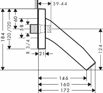 Излив для смесителя Axor Starck Organic 12417000 Хром — фото 2, Изливы