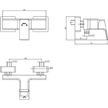 Смеситель для душа E.C.A. Tiera 102154024EX Хром — фото 2, Смеситель для душа