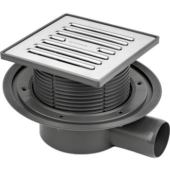 Душевой трап Bettoserb 14702509 с решеткой Хром глянцевый — фото 1, Трапы для душа