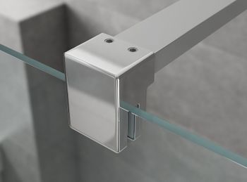 Душевой уголок Ambassador Diamond 90х90 12011105R профиль Хром стекло прозрачное — фото 7, Квадратные душевые уголки