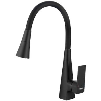 Смеситель для кухни Haiba HB73823-7 Черный матовый — фото 1, Смесители для кухни