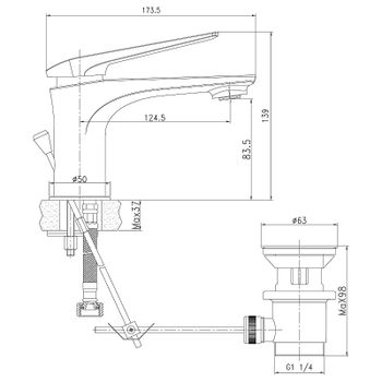 Смеситель для раковины Lemark Allegro LM5906CW Хром Белый — фото 6, Смесители для раковины