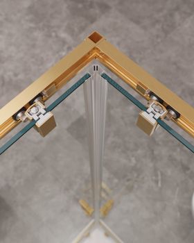 Душевой уголок CEZARES MOLVENO-A-22-90+30-C-BORO-IV — фото 4, Квадратные душевые уголки